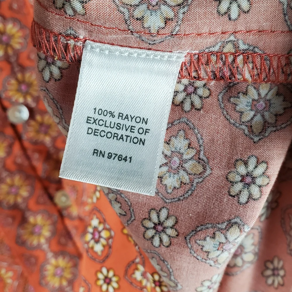 J.JILL Women's Floral Top 100‎ Rayon.